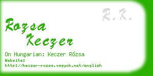 rozsa keczer business card